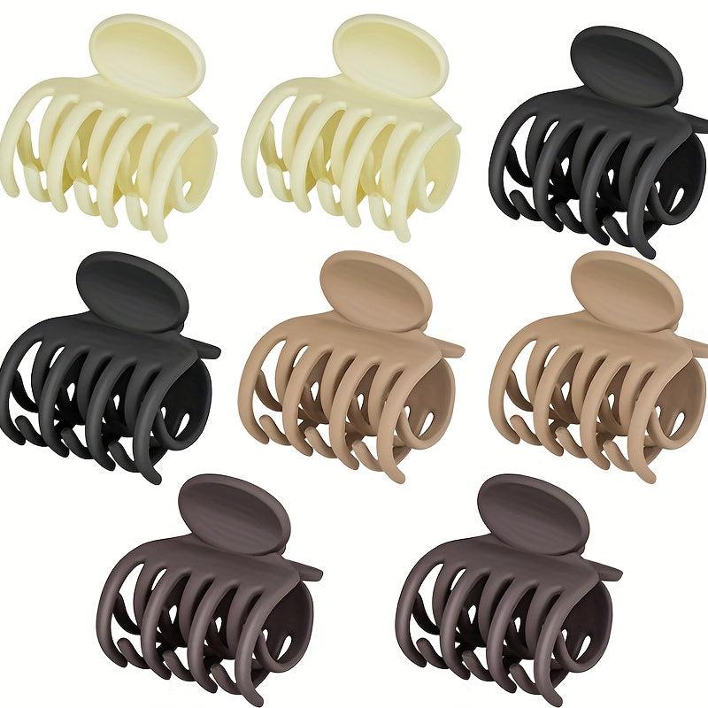 8pcs Small Style Hair Claw Clip For Women Girls Hair Bang Braids