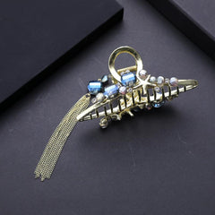 Tassel Metal Hair Claw Clip Non Slip Strong Hold Grip Hair Jaw Clip