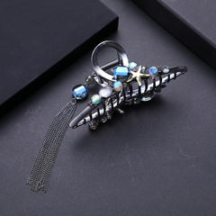 Tassel Metal Hair Claw Clip Non Slip Strong Hold Grip Hair Jaw Clip