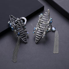 Tassel Metal Hair Claw Clip Non Slip Strong Hold Grip Hair Jaw Clip