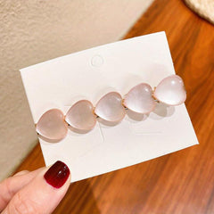 Opal Heart Shape Hair Clip Side Barrette Hair Accessories
