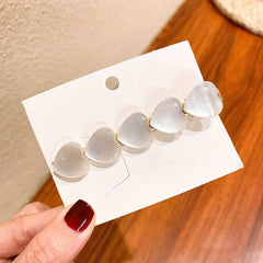 Opal Heart Shape Hair Clip Side Barrette Hair Accessories