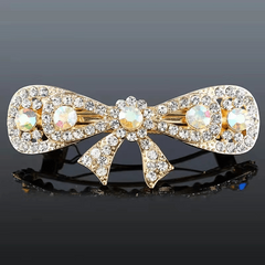Rhinestone Barrette Bow Shaped Hair Clip for Women Girls Hair Accessories