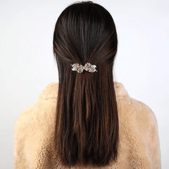 Rhinestone Barrette Bow Shaped Hair Clip for Women Girls Hair Accessories