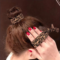 Leopard Hair Tie Rainbow Hair Rope Pride Month Hair Accessories