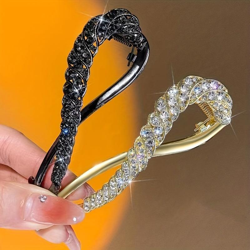 Snake Shape Hair Clip Rhinestone Buckle Hair Accessories