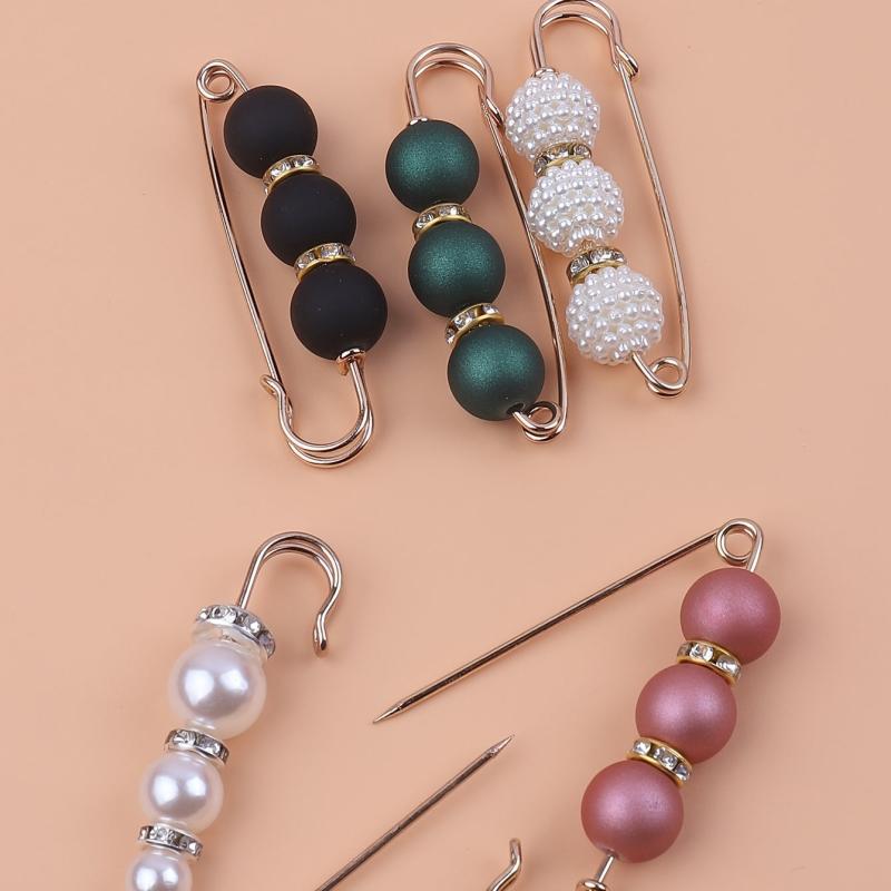 5pcs Faux Pearl Waist Pin Skirt Jeans Non-slip DIY Clothing Accessory