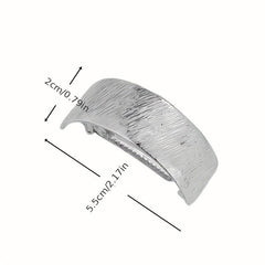 Metallic Hair Cuff Barrette French Style Ponytail Holder