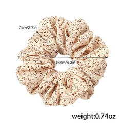 Dot Printed Oversize Scrunchie Ponytail Elastic Hair Tie for Women