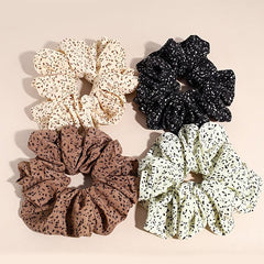 Dot Printed Oversize Scrunchie Ponytail Elastic Hair Tie for Women