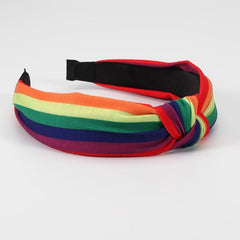 Rainbow Striped Hairband Non Slip Adjustable Workout Headband