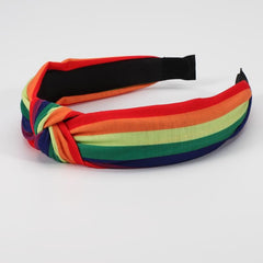 Rainbow Striped Hairband Non Slip Adjustable Workout Headband