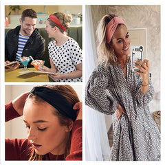 6pcs Criss Cross Fabric Headband for Women Girls