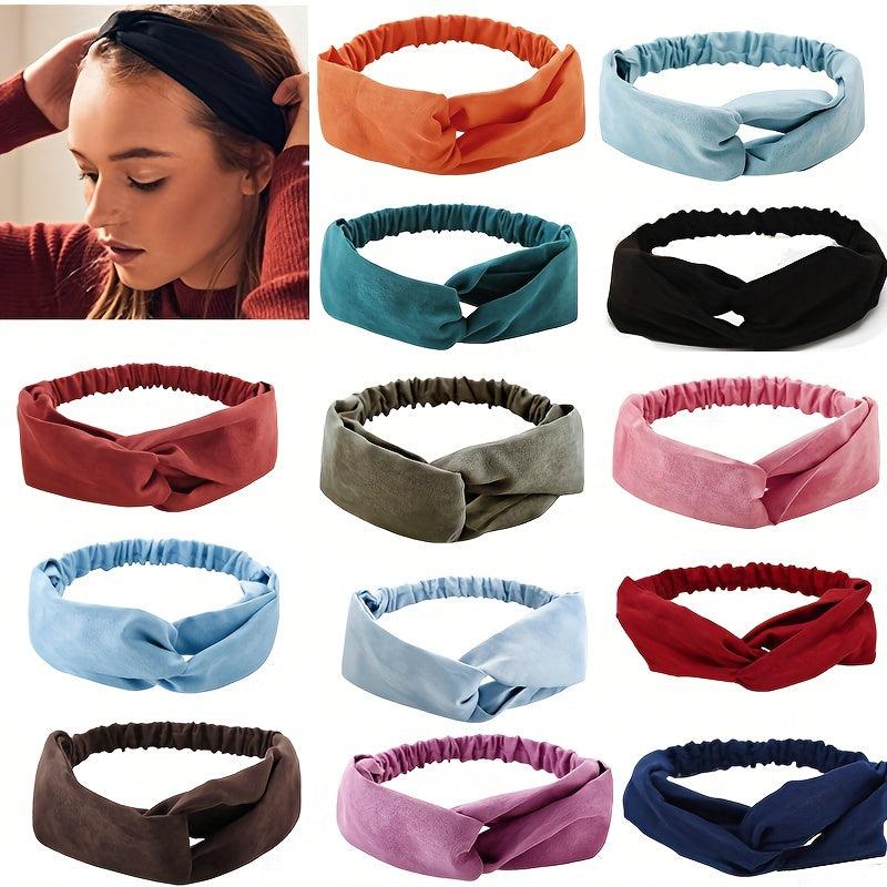 6pcs Criss Cross Fabric Headband for Women Girls