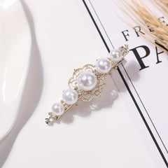 Faux Pearl Hair Clip Duck Billed Clip for Side Hair Bang