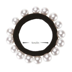 Faux Pearl Hair Tie Elastic Hair Rope Sweet Bracelet Hair Accessories