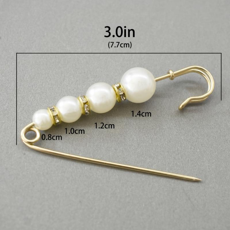 Pearl Brooch Neckline Pin for Skirt Shirt