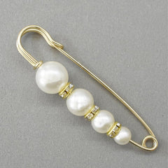 Pearl Brooch Neckline Pin for Skirt Shirt