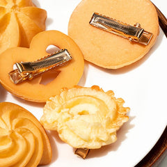 Cookie Biscuit Girl Hair Clips Dessert Hair Accessories for Girls