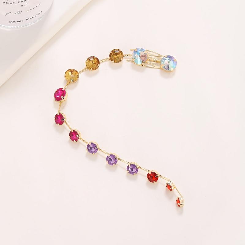 Boho Tassel Rhinestone Headdress Hair Chain Headband