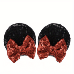 Sequin Mouse Ears Hair Clips Glitter Bows Baby Girls Accessories