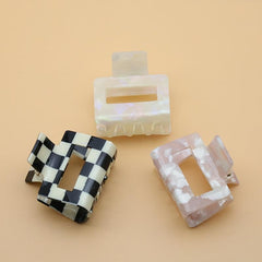 Mermaid Checker Hair Claw Clips for Women No Slip Hair Jaw Clips Clamp