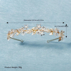 Rhinestone Faux Pearl Headband Alloy Head Hoop Queen Hair Band