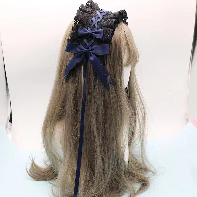 Lace Gothic Lolita Headband Anime Maid Cosplay Hair Accessories