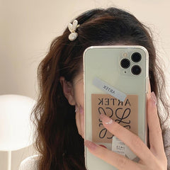 2pcs Rabbit Bunny Hair Clip Faux Pearl Hairpin Barrette Accessories