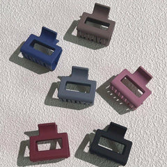 6pcs Small Hair Claw Frosted Rectangle Hair Claw For Thin And Thick Hair