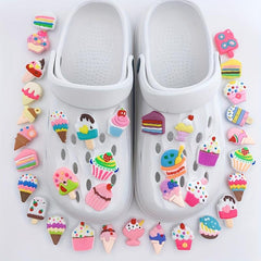36pcs Ice Cream Cake Shoe Charm Resin Buckle DIY Accessories