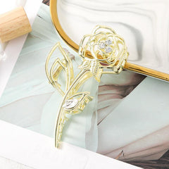 Vintage Metal Rose Flower Hair Claw Back Head Hair Claw Shark Claw Hair Accessor