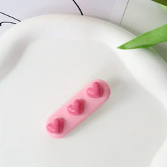 Y2K Pink Heart Shape Hair Clip for Girls