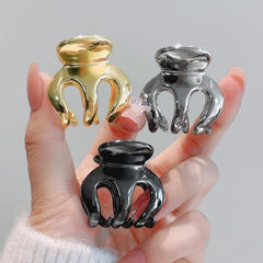 Metal Pumpkin Hair Claw Women Ponytail Clip Hair Accessories