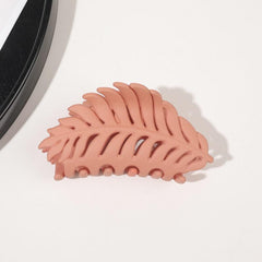 Colorful Frosted Leaves Hair Clip for Women Hollow Leaf Hair Claw