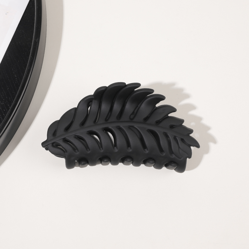 Colorful Frosted Leaves Hair Clip for Women Hollow Leaf Hair Claw