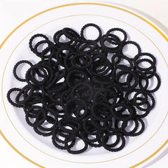100PCS Classic Hair Tie High Elasticity Hair Rope Ponytail Hair Clip