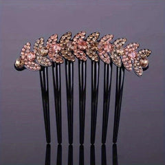 Wheat Shape Rhinestone Hair Comb Insert Hair Headdress