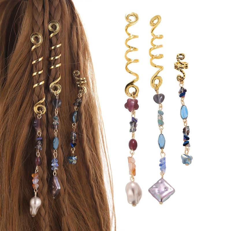 Crystal Tassels Hair Ring Jewelry Braids Pendant Dreadlock Accessories