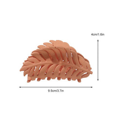 Leaf Shape Frosted Hair Claw Back Head Hair Clip