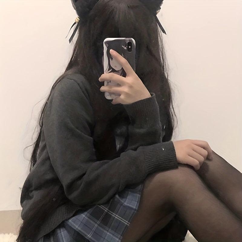Cat Ears Headband Lace Hoop Tassel Lolita Hair Band for Cosplay Costume