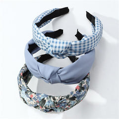3pcs Plaid Printed Headband Vintage Sweet Hair Accessories