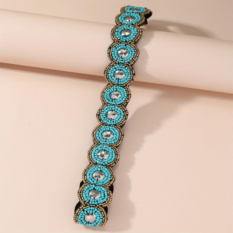 Bohemian Beaded Nail Beads Hand Sewing Beads Rhinestone Hairband