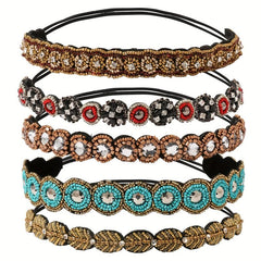 Bohemian Beaded Nail Beads Hand Sewing Beads Rhinestone Hairband
