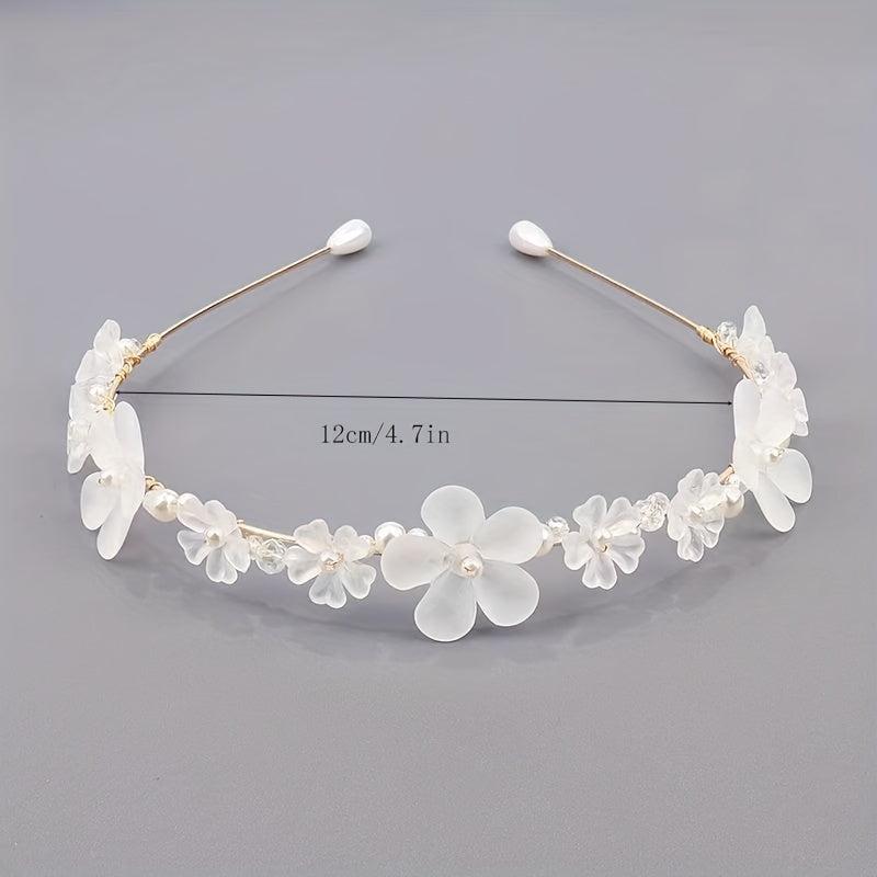 Pearl Flower Headband for Girls Women Hair Accessories