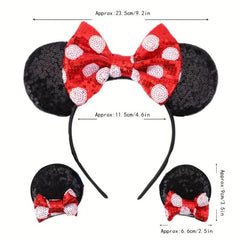 Sequin Mouse Ears Headband Hair Accessories for Women
