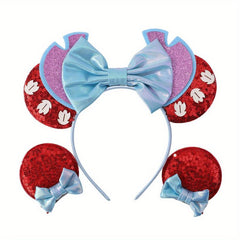 Sequin Mouse Ears Headband Hair Accessories for Women