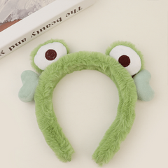 2pcs Cartoon Frog Headband Stretchy Flurry Headdress Hair Accessories