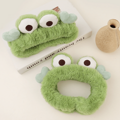 2pcs Cartoon Frog Headband Stretchy Flurry Headdress Hair Accessories