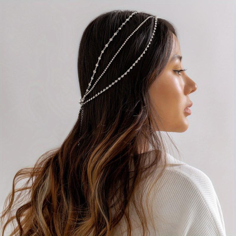 Faux Pearl Beaded Head Piece Head Jewelry Bridal Wedding Hair Accessories